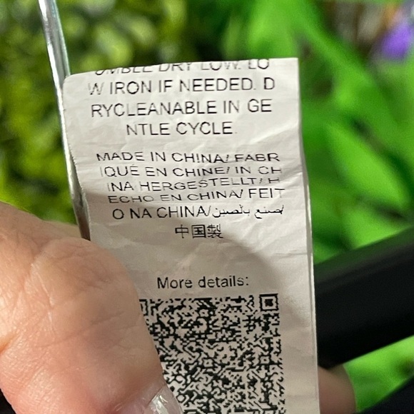 SHEIN Modely Pearls Beaded Split Hem Navy Flare Leg Pants Women’s Large 8/10 - Picture 11 of 14